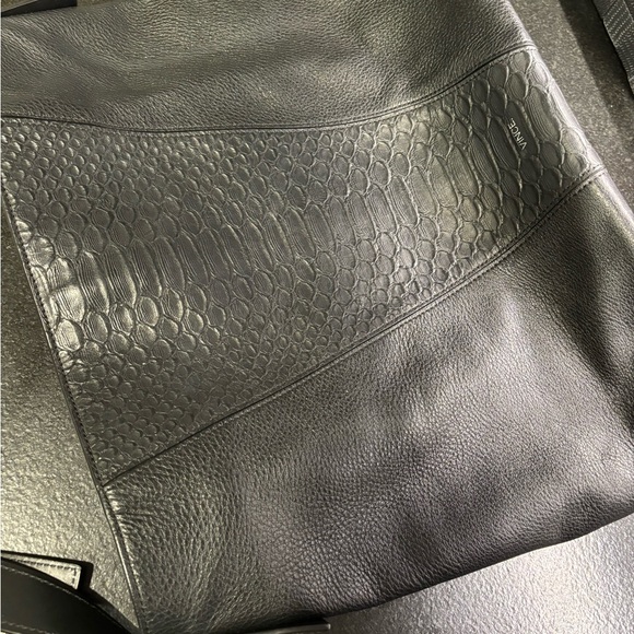 VINCE Modern V Stamped Python Medium Hobo - Picture 15 of 16